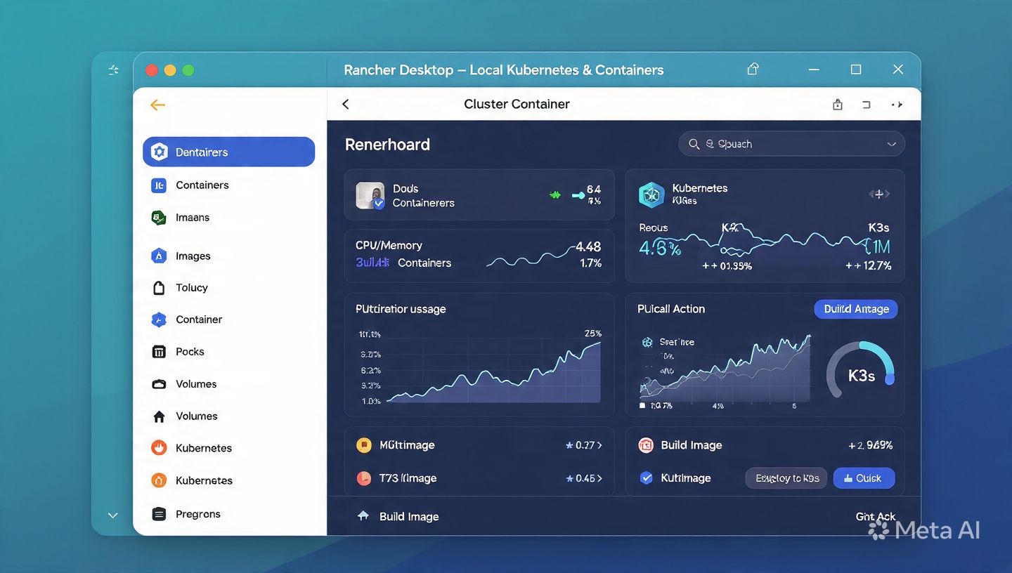 Rancher Desktop GUI Kubernetes and container management interface