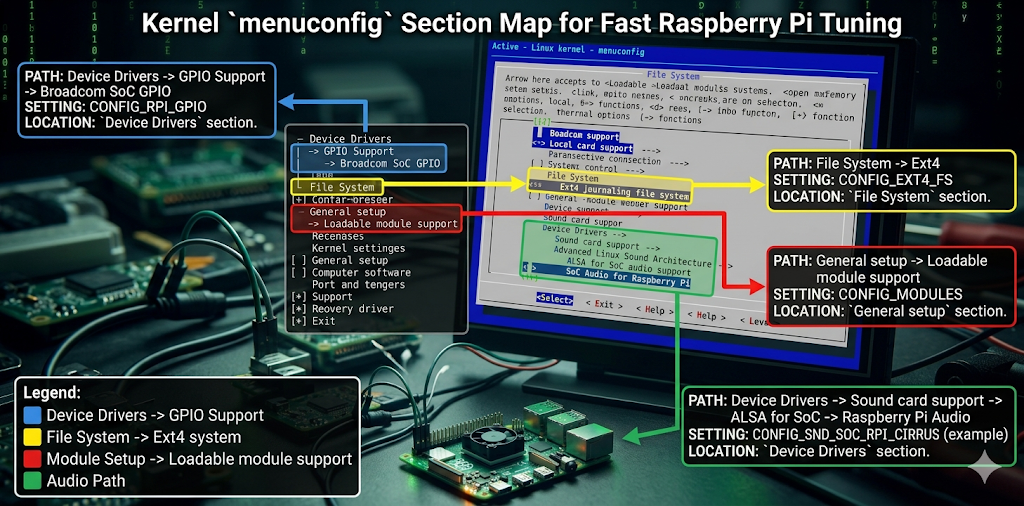 Menuconfig sections