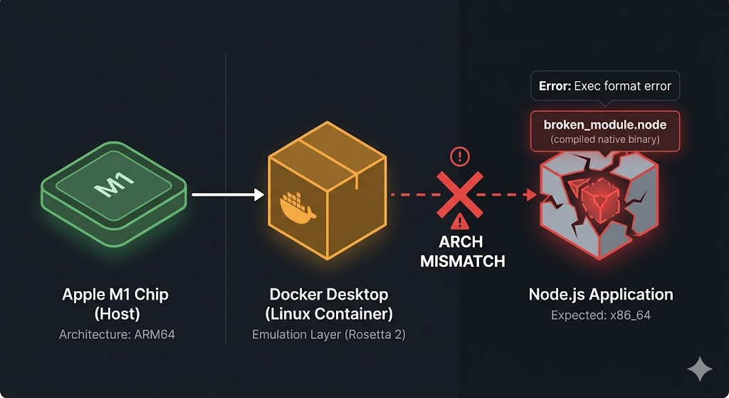 ARM64 vs x86_64 architecture mismatch in Docker on M1 Mac