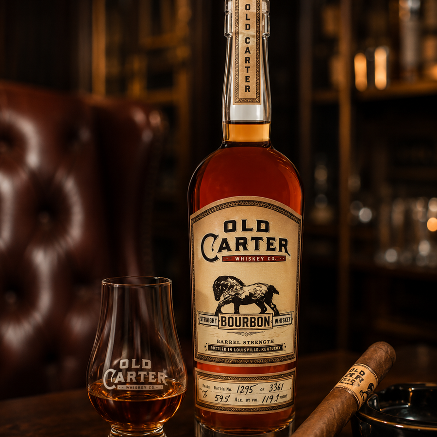Old Carter Straight Bourbon Whiskey • Small Batch 19 • 119 Proof