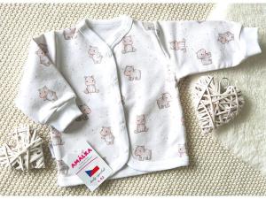 Propínací kabátek teplákovina, malí hrošíci - Produkt značky Amálka
