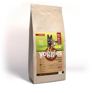 15kg Yoggies Kuřecí & hovězí maso, granule lisované za studena s probiotiky - Produkt značky Yoggies