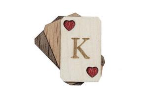 Dřevěná brož King of Hearts Brooch - Produkt značky BeWooden