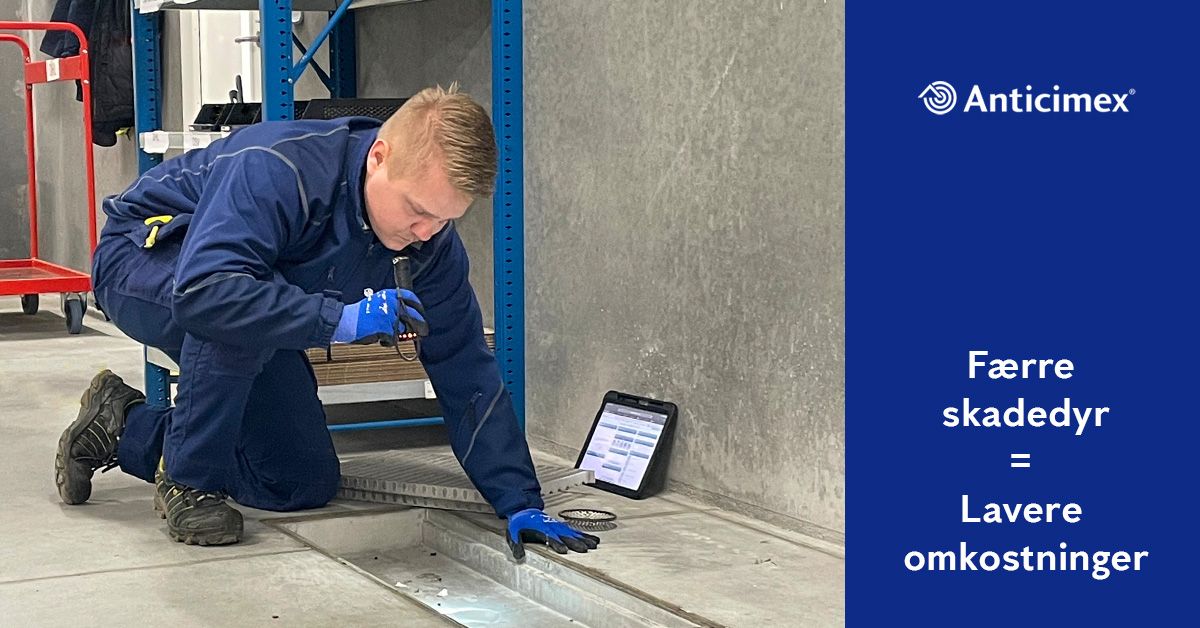 Anticimex skadedyrstekniker laver inspektion