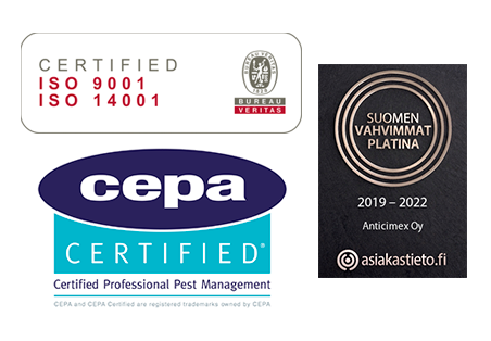 Anticimex - sertifioitua tuholaistorjuntapalvelua