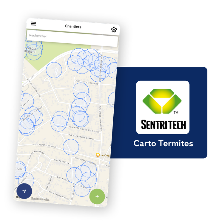 Cartographie des zones infestées par les termites 