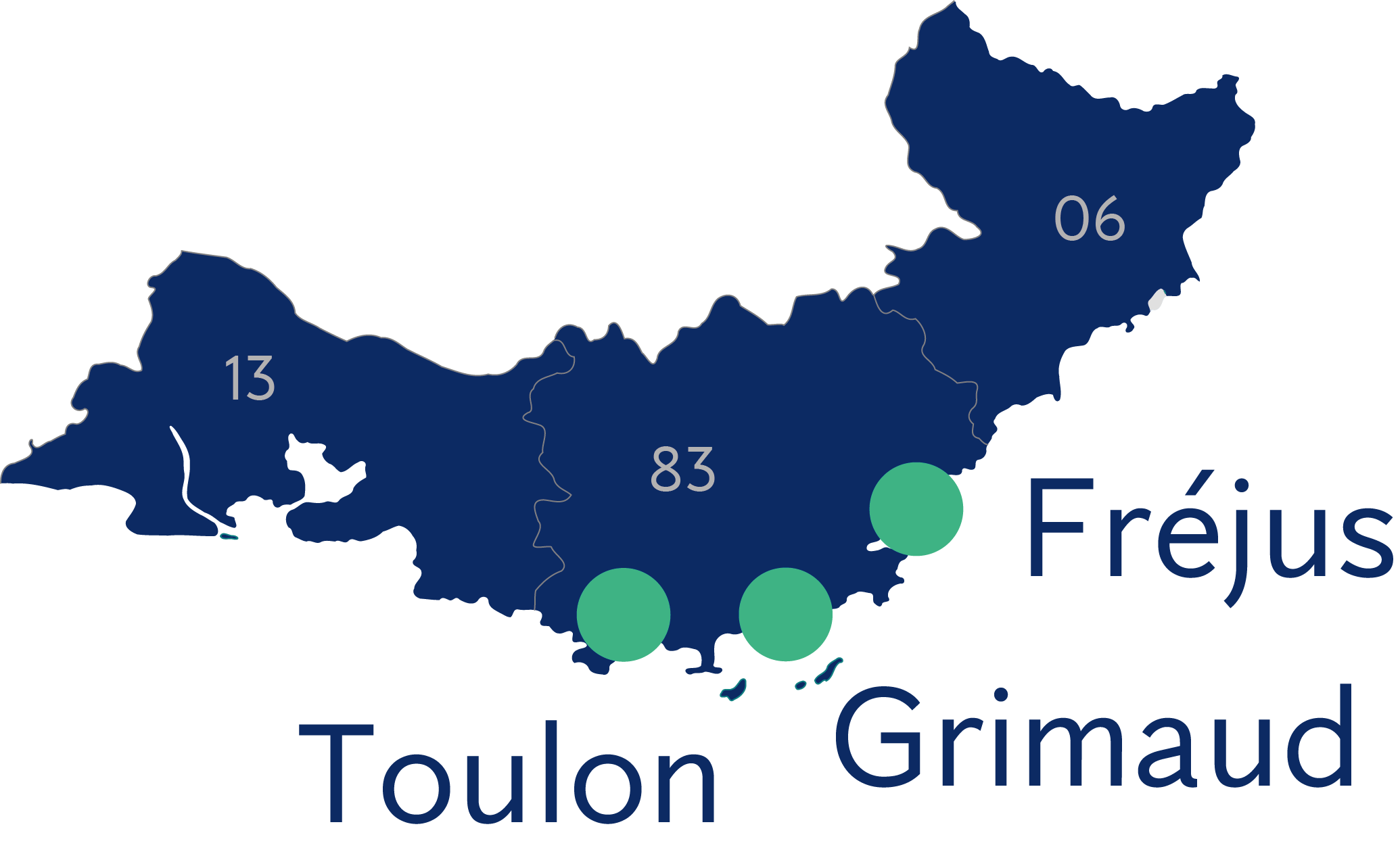 Carte d'implantation de nos agences Arnoust
