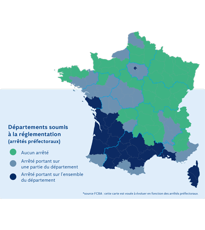 carte d'implantation des termites en France