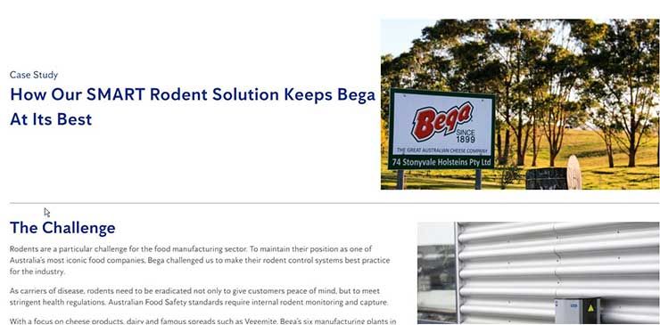 Anticimex Smart Lebensmittelindustrie Bega Australien