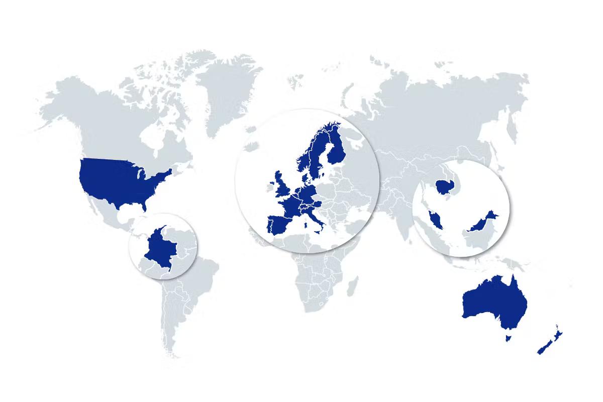 anticimex mappa internazionale