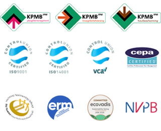Anticimex certificaten: ISO9001, ISO14001, VCA, IPM Plaagdiermanagement, IPM Houtbescherming, IPM Knaagdierbeheersing, Cepa, ERM, NVPB, SNA, Ecovadis