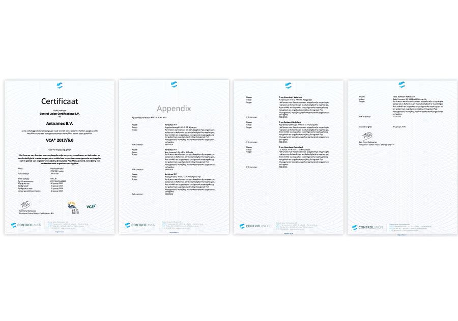 vca certificering anticimex