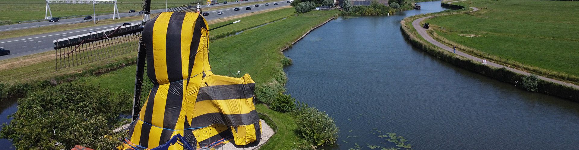 Behandeling met gas in molen