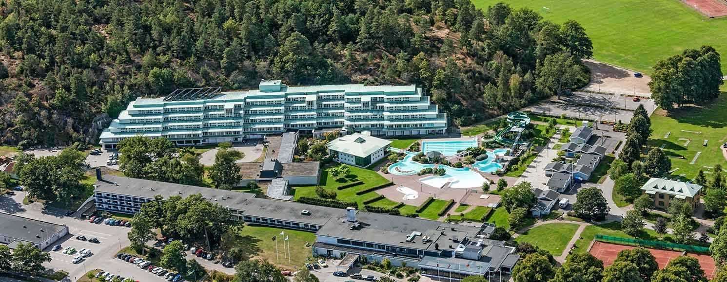 Flygvy över Ronneby Brunn Hotell