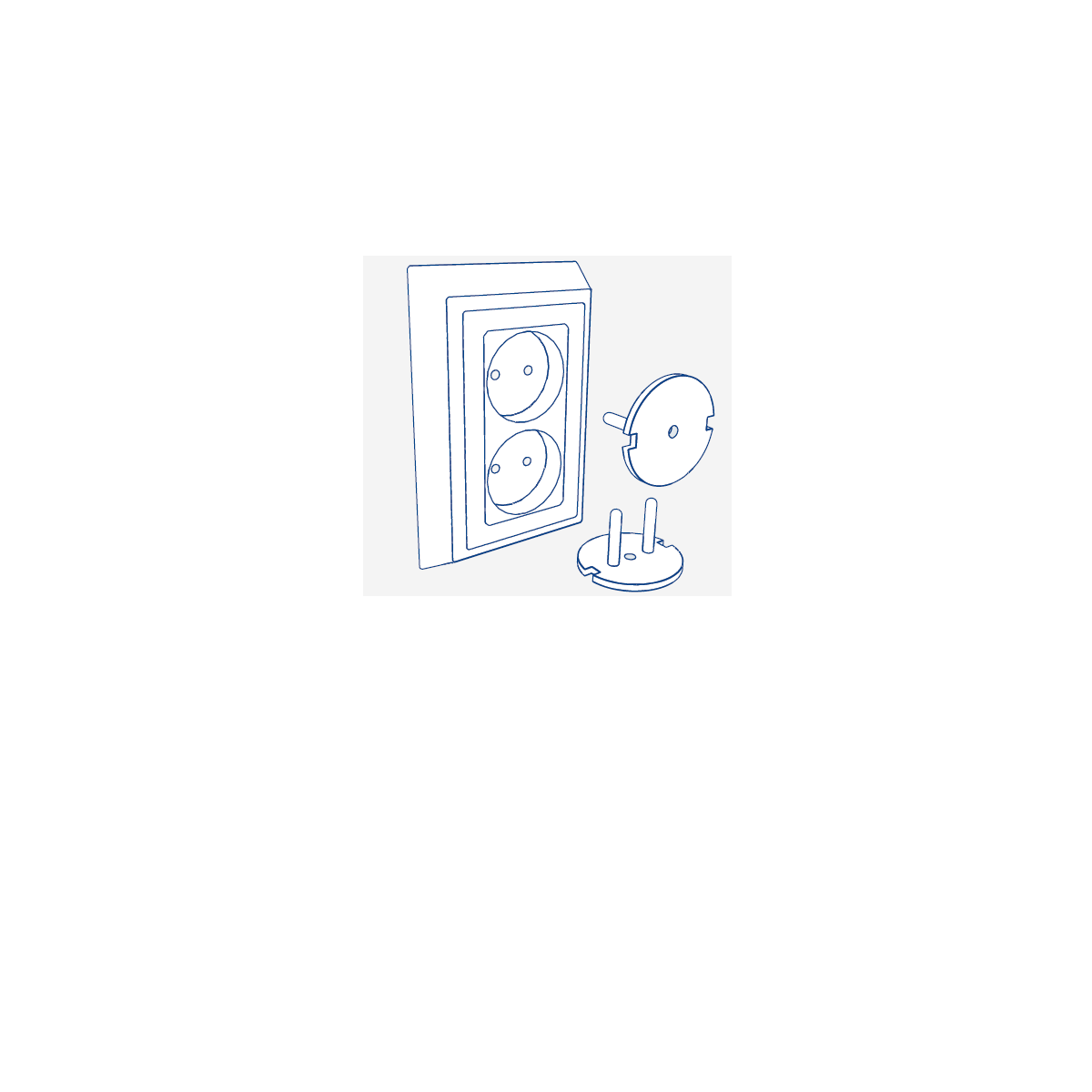 Elsäkerhet eluttag illustration