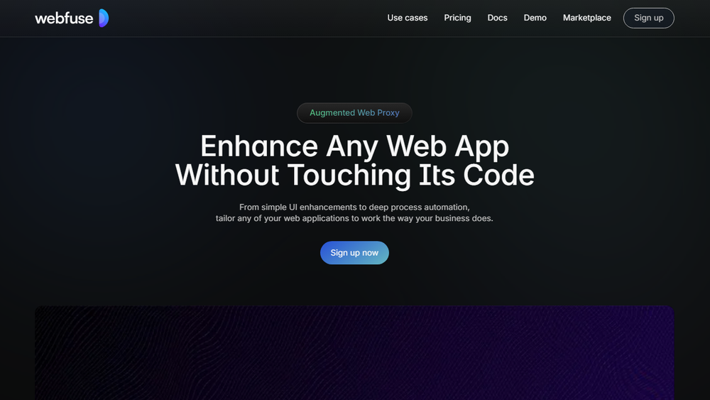 Screenshot of Webfuse - The Augmented Web Proxy