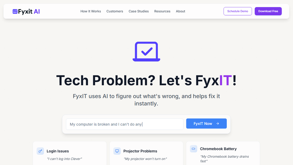 Screenshot of Fyxit AI