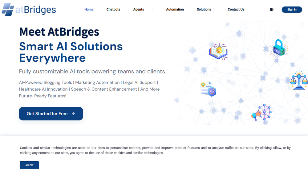 Screenshot of Atbridge.ai - AI-Powered Marketing Automation