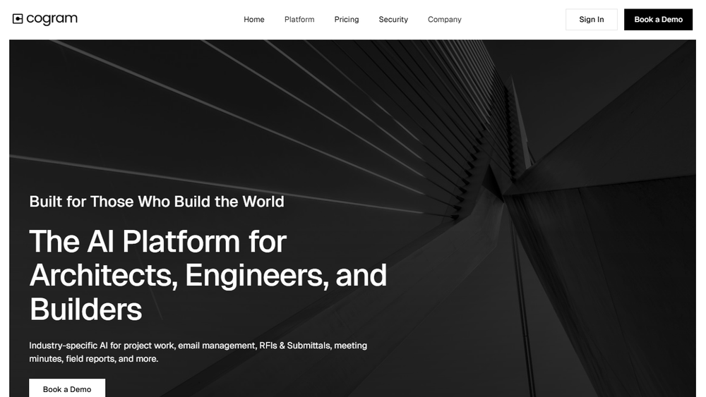 Screenshot of Cogram - AI Platform for AEC Screenshot of Cogram - AI Platform for AEC