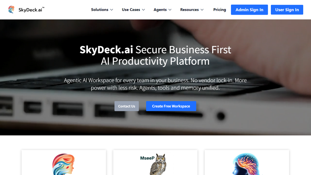 Screenshot of SkyDeck AI