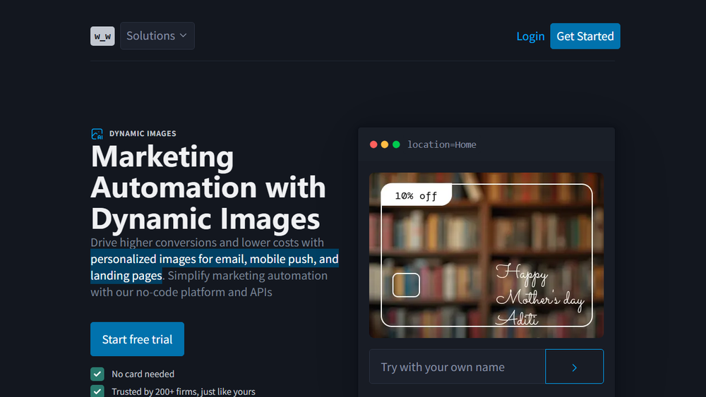 Screenshot of Wafrow Dynamic Images Screenshot of Wafrow Dynamic Images