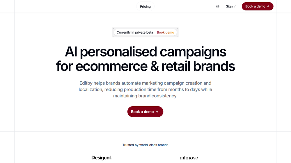 Screenshot of Editby - AI Marketing Campaign Automation Screenshot of Editby - AI Marketing Campaign Automation