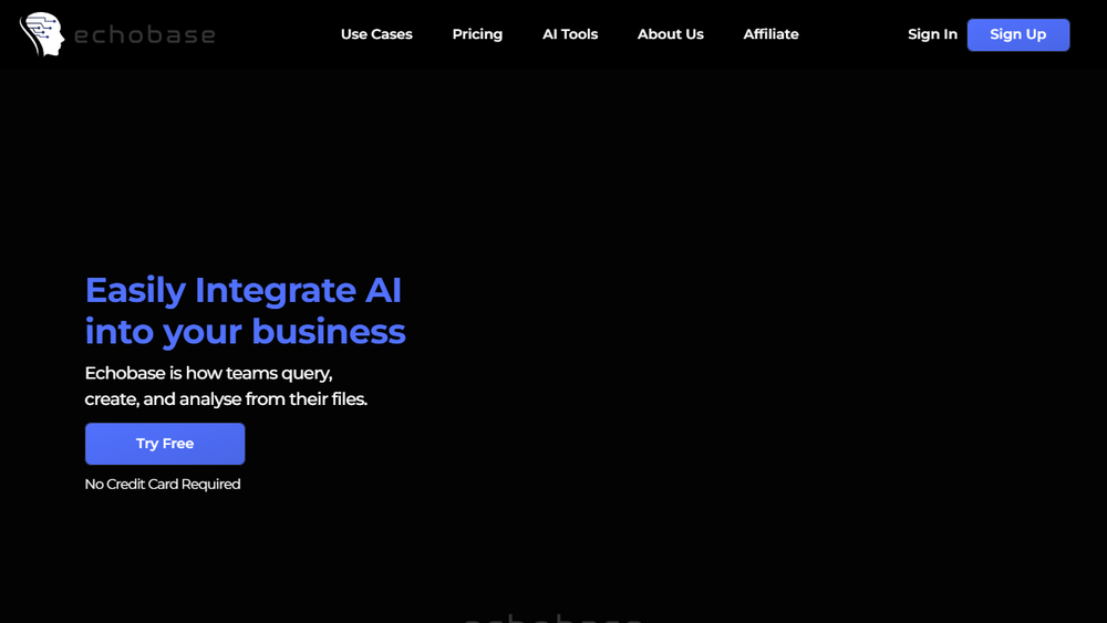 Screenshot of Echobase AI Screenshot of Echobase AI