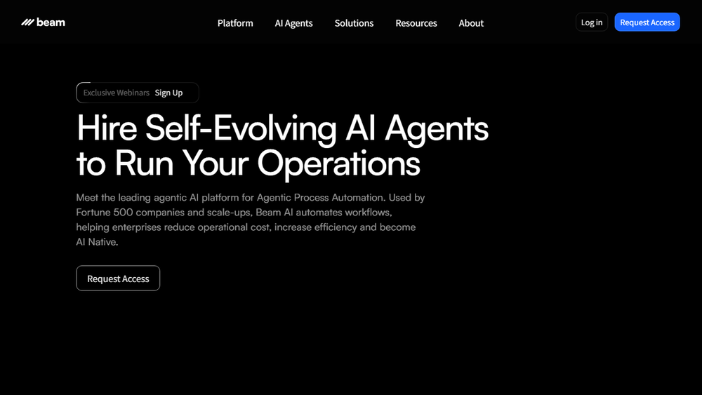 Screenshot of Beam AI