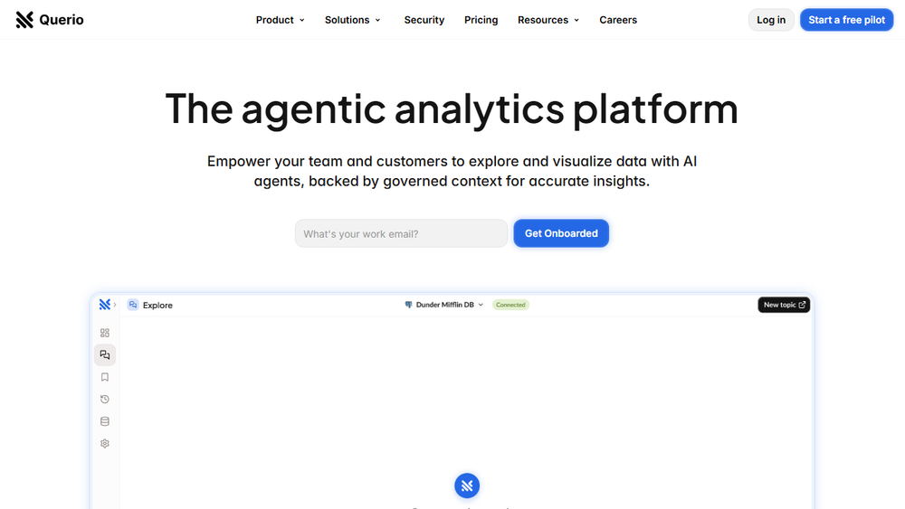 Screenshot of Querio Screenshot of Querio