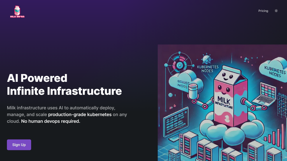 Screenshot of Milk Infrastructure Screenshot of Milk Infrastructure