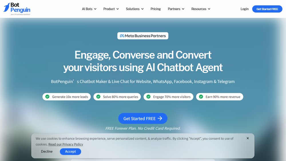 Screenshot of BotPenguin Chatbot Maker