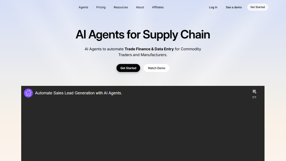 Screenshot of AI Assistant for Supply Chain Managers