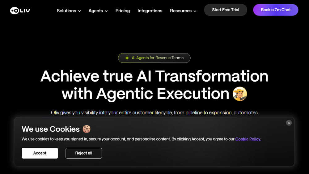 Screenshot of Oliv AI Agents Screenshot of Oliv AI Agents
