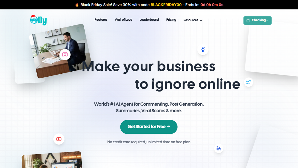 Screenshot of Olly Social: AI Agent for Social Media Screenshot of Olly Social: AI Agent for Social Media
