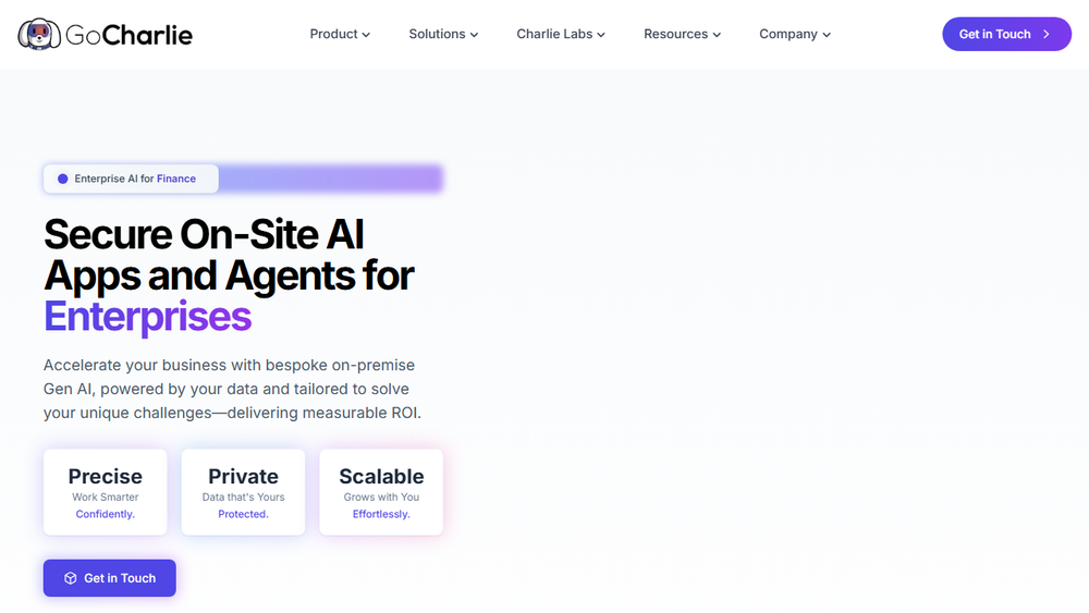 Screenshot of GoCharlie AI