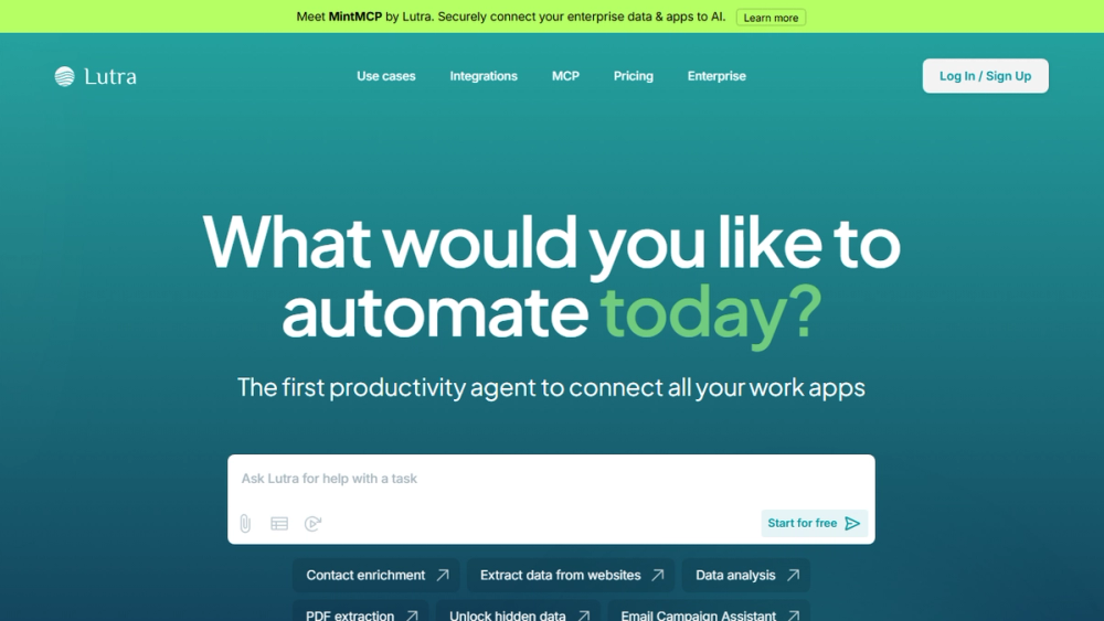 Screenshot of Lutra AI