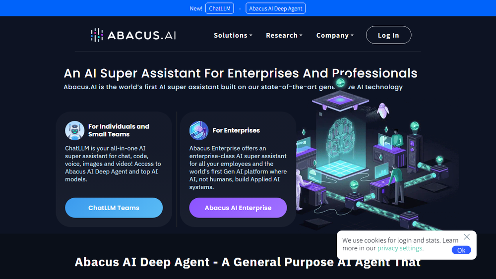 Screenshot of Abacus.AI - AI Super Assistant Screenshot of Abacus.AI - AI Super Assistant