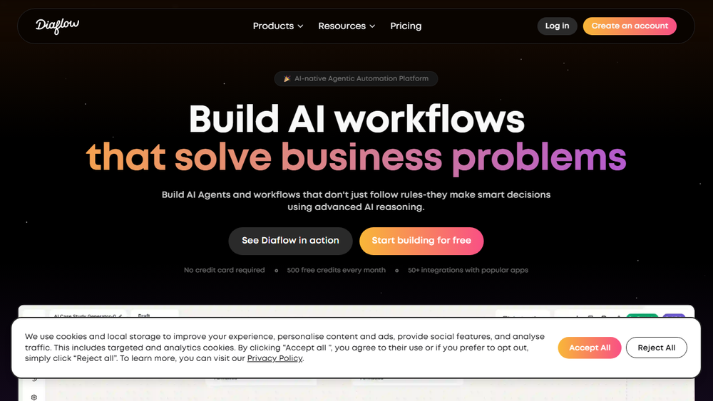 Screenshot of Diaflow Screenshot of Diaflow