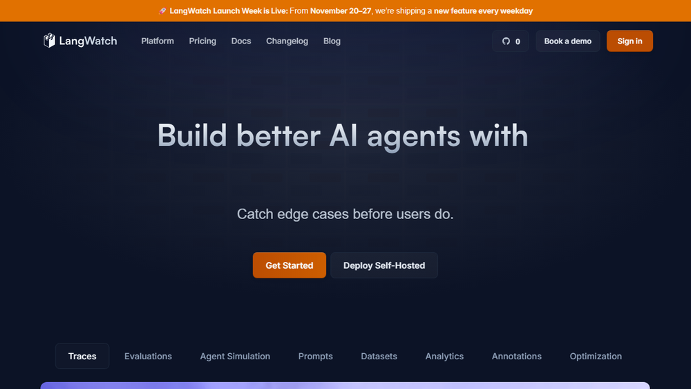 Screenshot of LangWatch Screenshot of LangWatch
