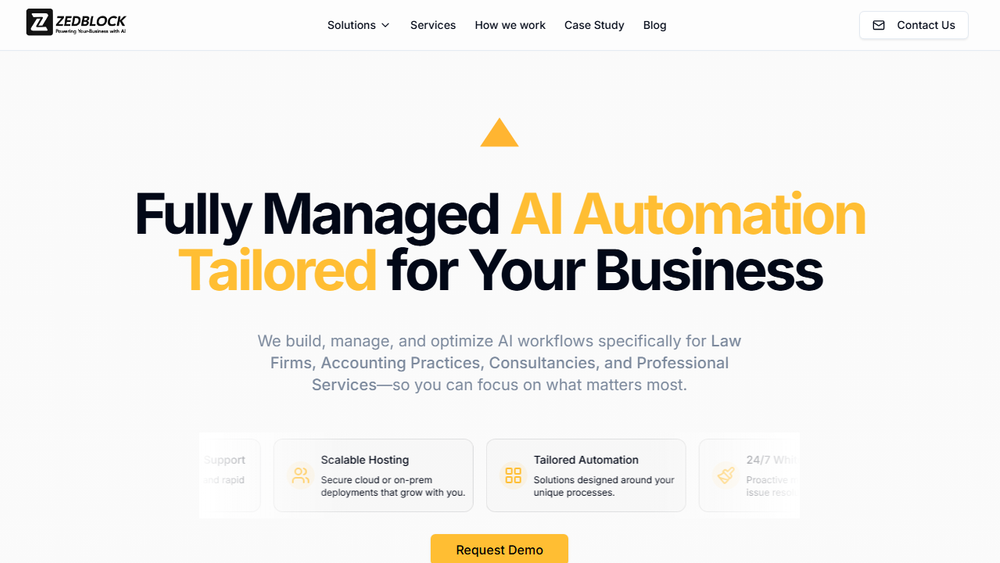 Screenshot of Zedblock AI Solutions