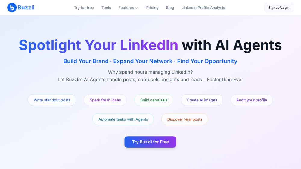 Screenshot of Buzzli Screenshot of Buzzli