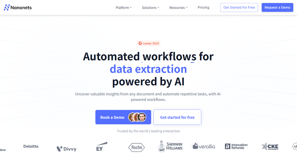 Screenshot of Nanonets: AI-Powered Document Processing & Workflow Automation