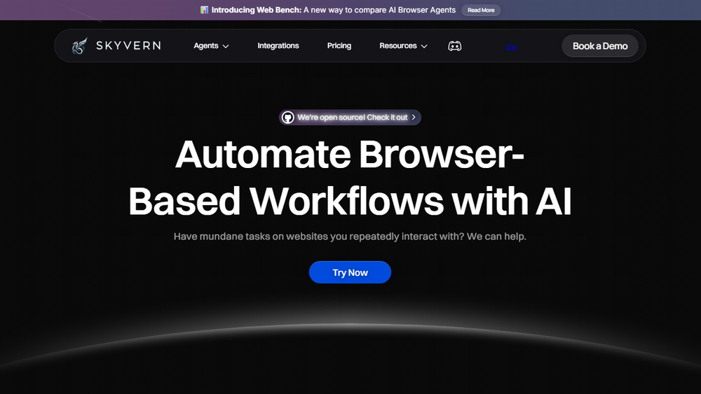 Screenshot of Skyvern: AI Browser Automation