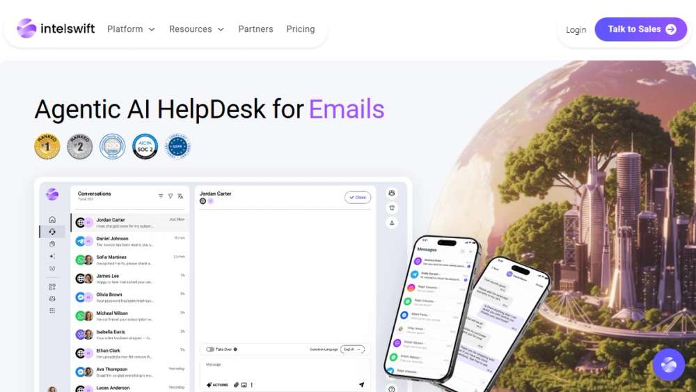 Screenshot of Intelswift