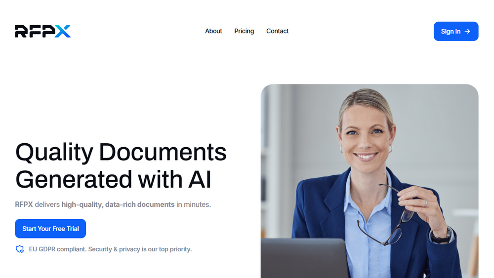 Screenshot of RFPX – AI for Doc Automation Screenshot of RFPX – AI for Doc Automation