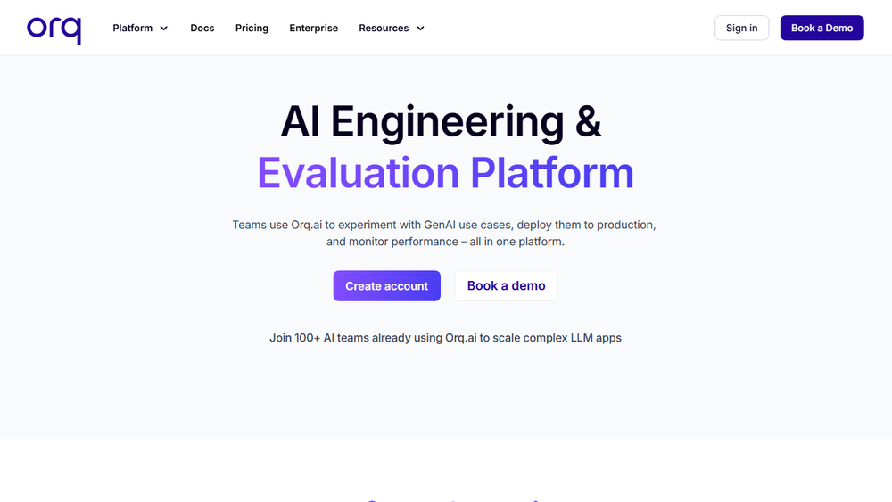 Screenshot of Orq.ai