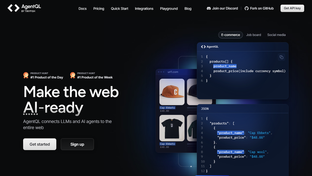 Screenshot of AgentQL Screenshot of AgentQL