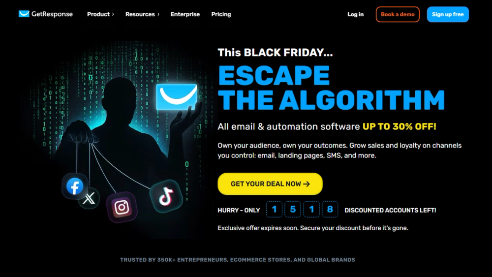 Screenshot of GetResponse