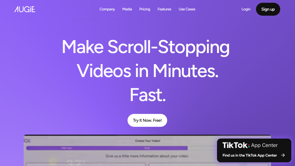 Screenshot of Augie AI Video Editing