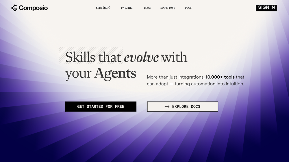 Screenshot of Composio